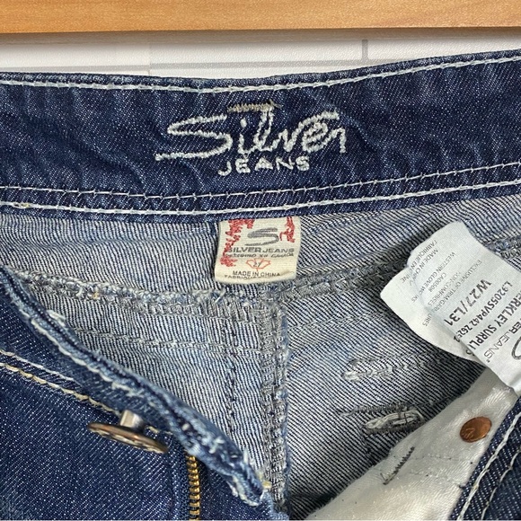 Silver Jeans Berkley Surplus Bootcut Women's Size W27 L31 Destroyed Dark Denim - Picture 4 of 11